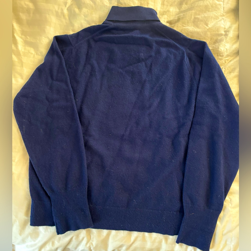 St Michael 100% Cashmere Turtleneck Sweater In Navy. Fits A Mans Size Large.